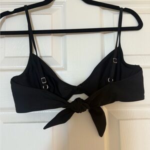 Abercrombie & Fitch | Black Underwire Back Tie Swim/Bikini Top